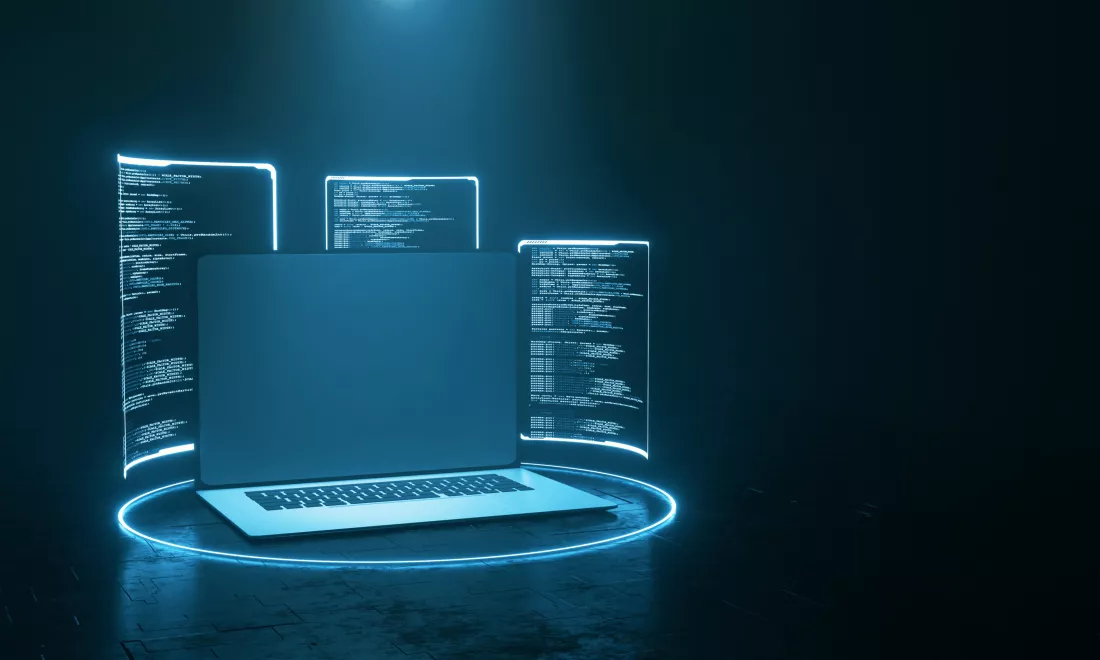 laptop-computer-with-hologram-screen-displaying-source-code